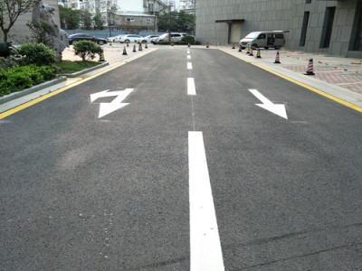 苏州厂区道路划线规范、苏州工厂主要道路表现施工、苏州厂区地面画线图5