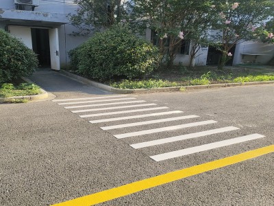 吴江车道标识划线15公分黄线中心线、40公分斑马线图4